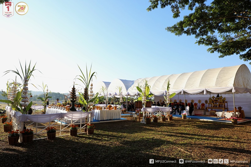 มฟล.จัดพิธีวางศิลาฤกษ์ศาลาประดิษฐานพระพุทธรูปประจำศูนย์การแพทย์ 